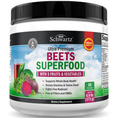 Beet Root Powder bottle front label