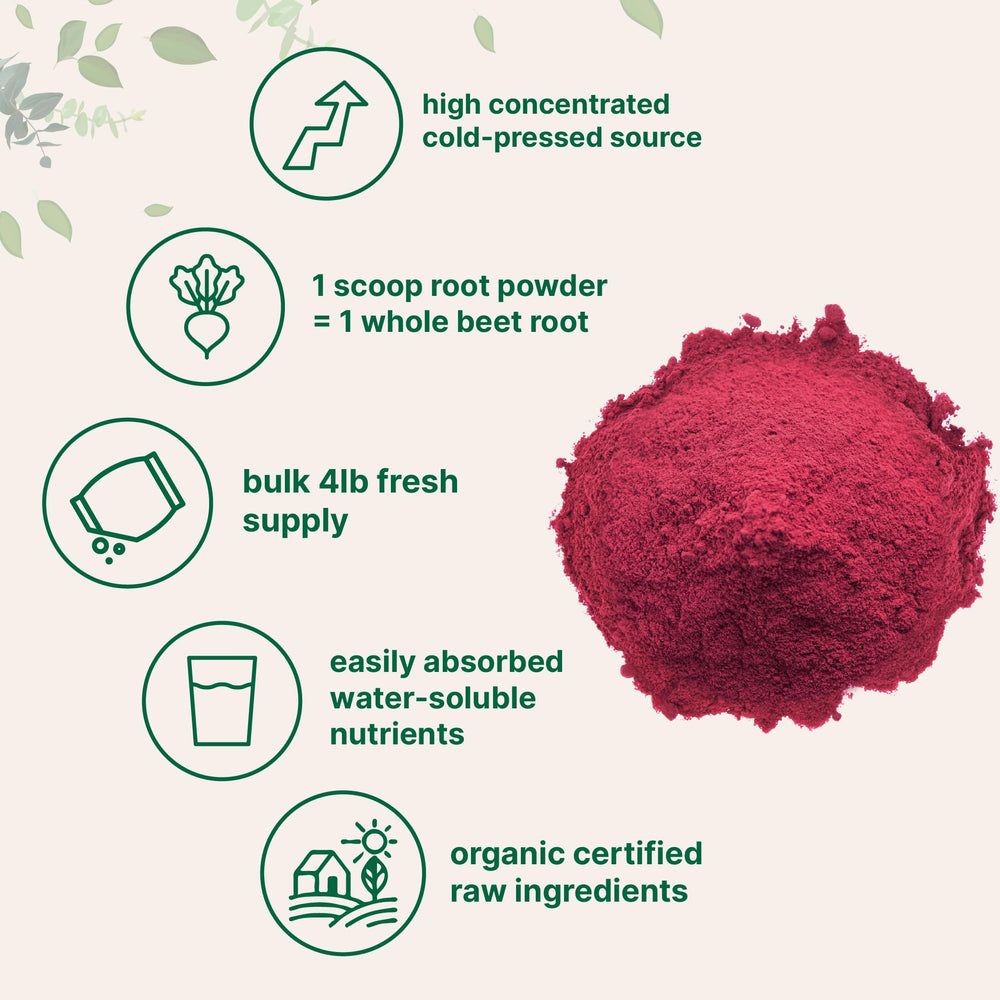 Close-up texture of Organic Beet Root Powder