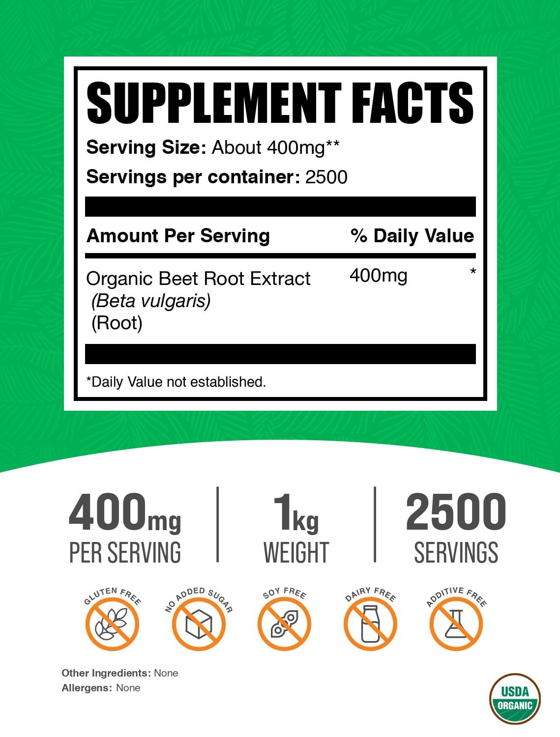 Beet root powder serving scoop for measurement