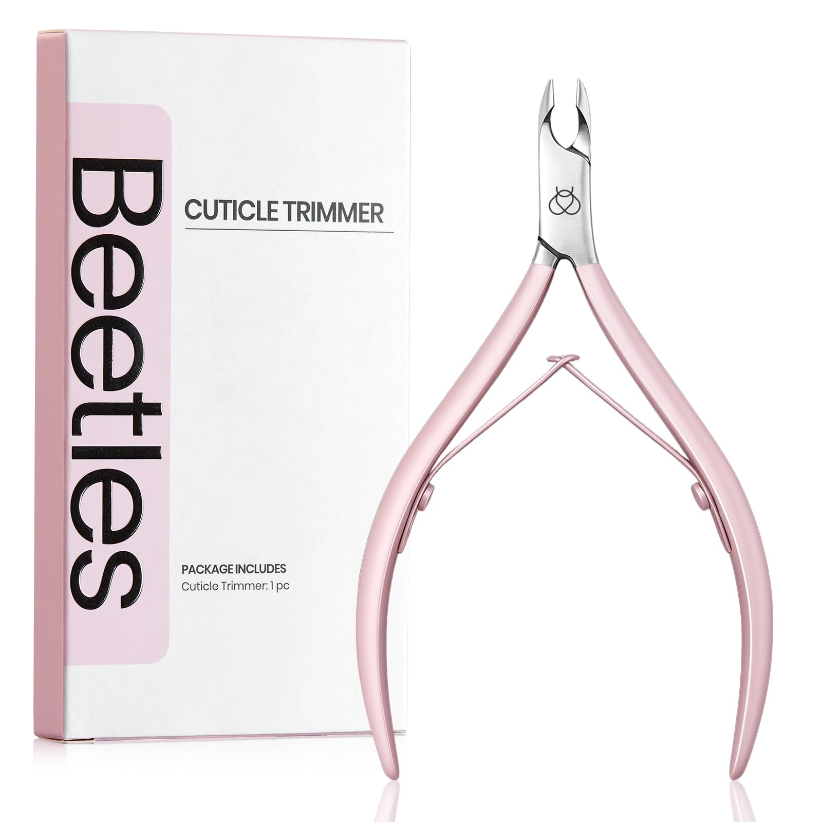 Beetles Cuticle Trimmer cuticle remover application guides precise trimming along the line.