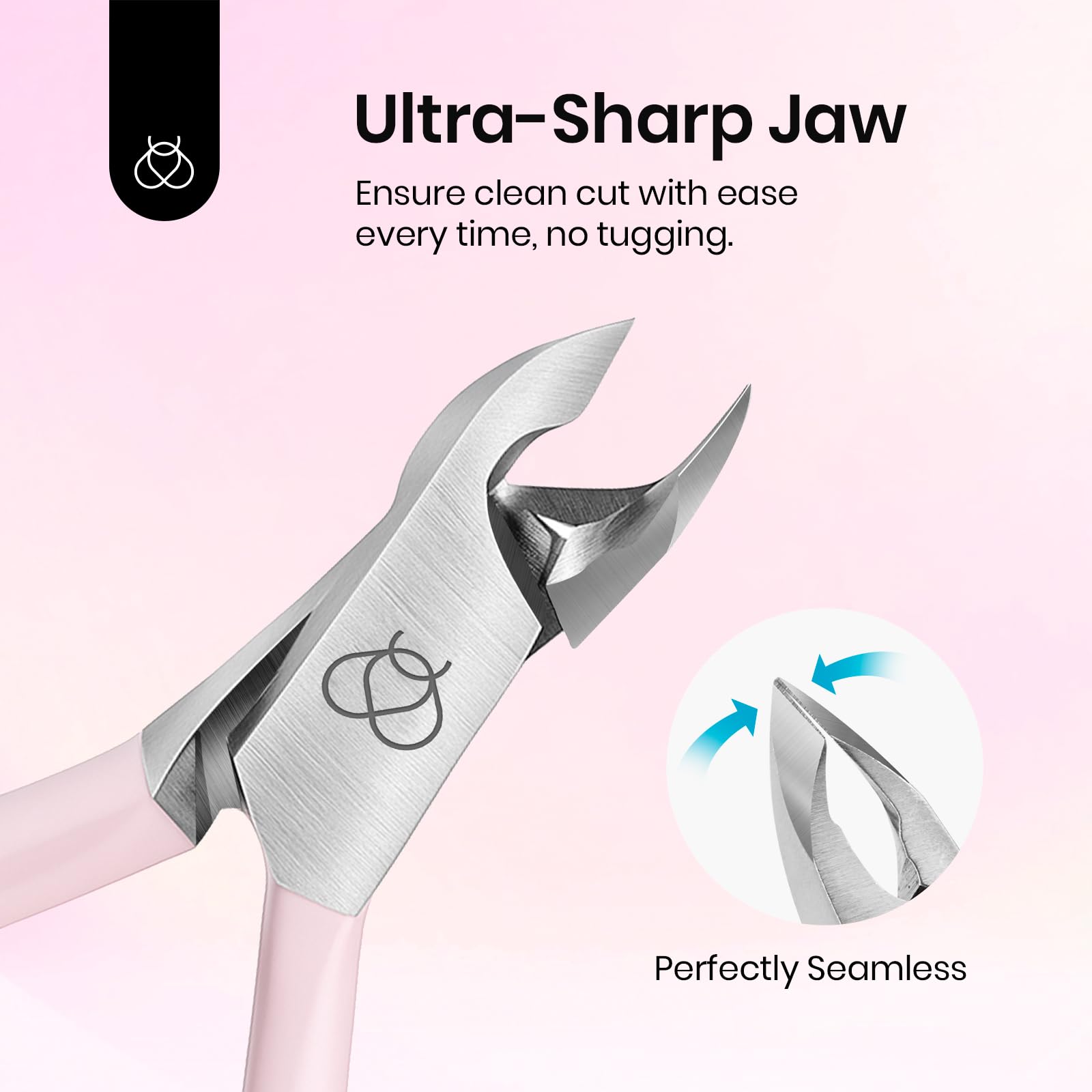 Beetles Cuticle Trimmer spring-back grip reduces hand fatigue for longer at-home sessions.