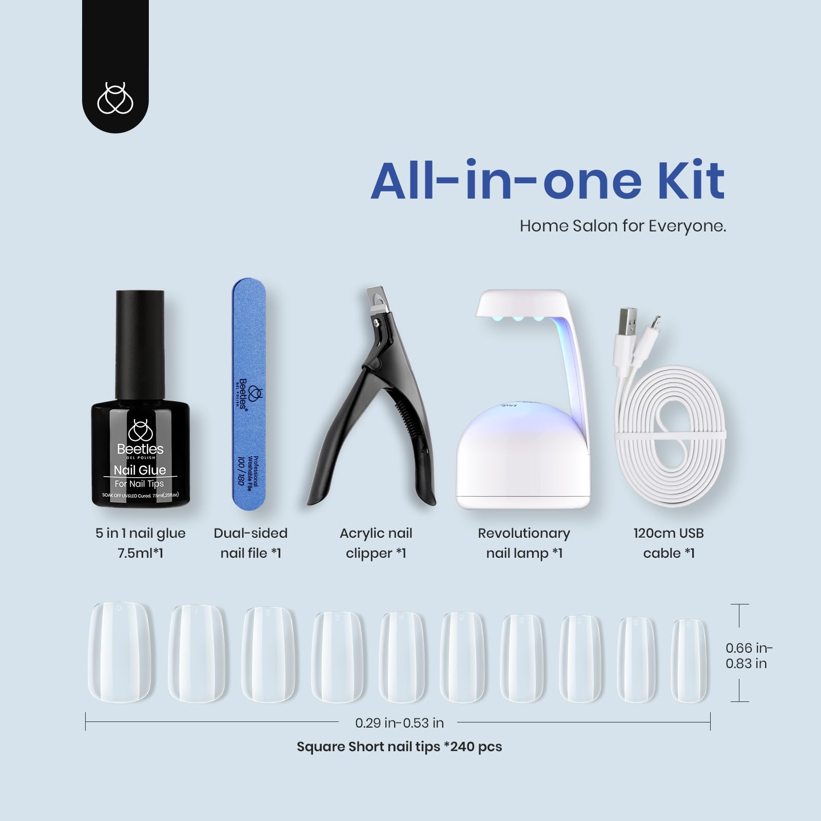 Beetles DIY nail art setup for home manicure ideas.