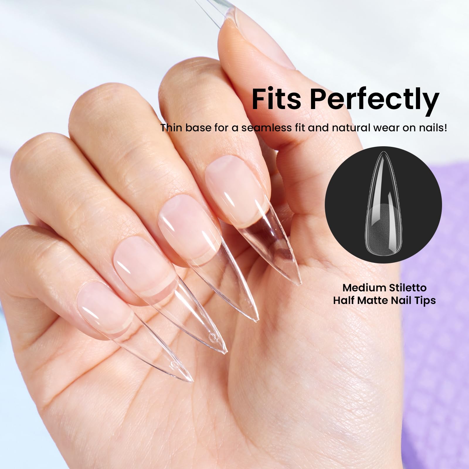 Etch-X design offers breathable, lightweight nail tips