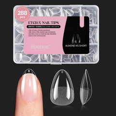 Beetles Gel Nail Tips Almond Extra Short in 288 pieces for a clean extension look