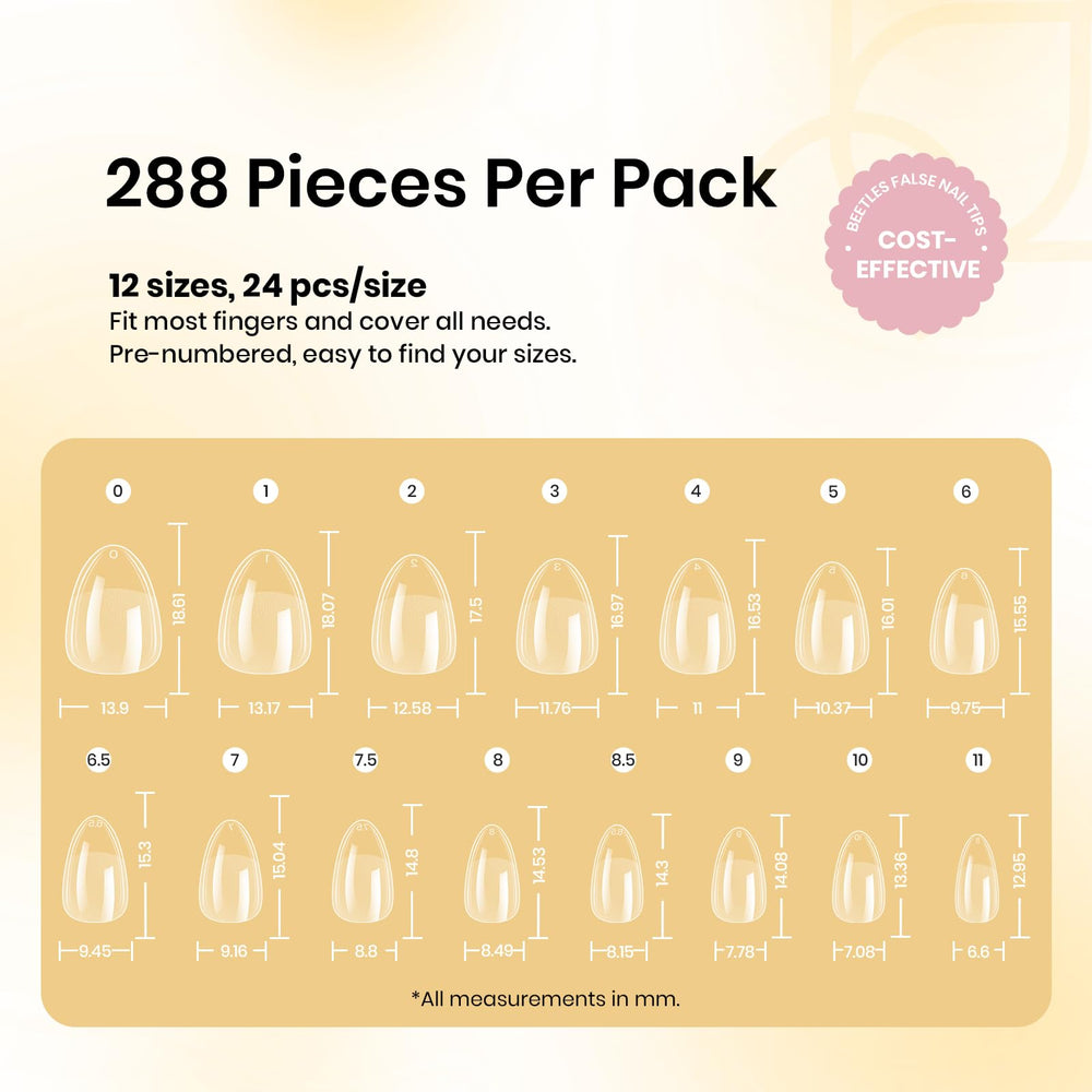 Beetles Gel Nail Tips Breathable PMMA with low odor for comfort