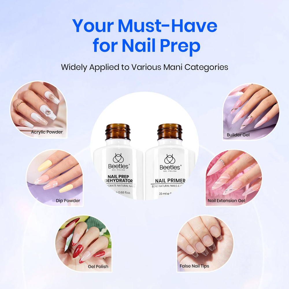 Beetles Nail Dehydrator air-dry times: 15s dehydrator, 40s primer