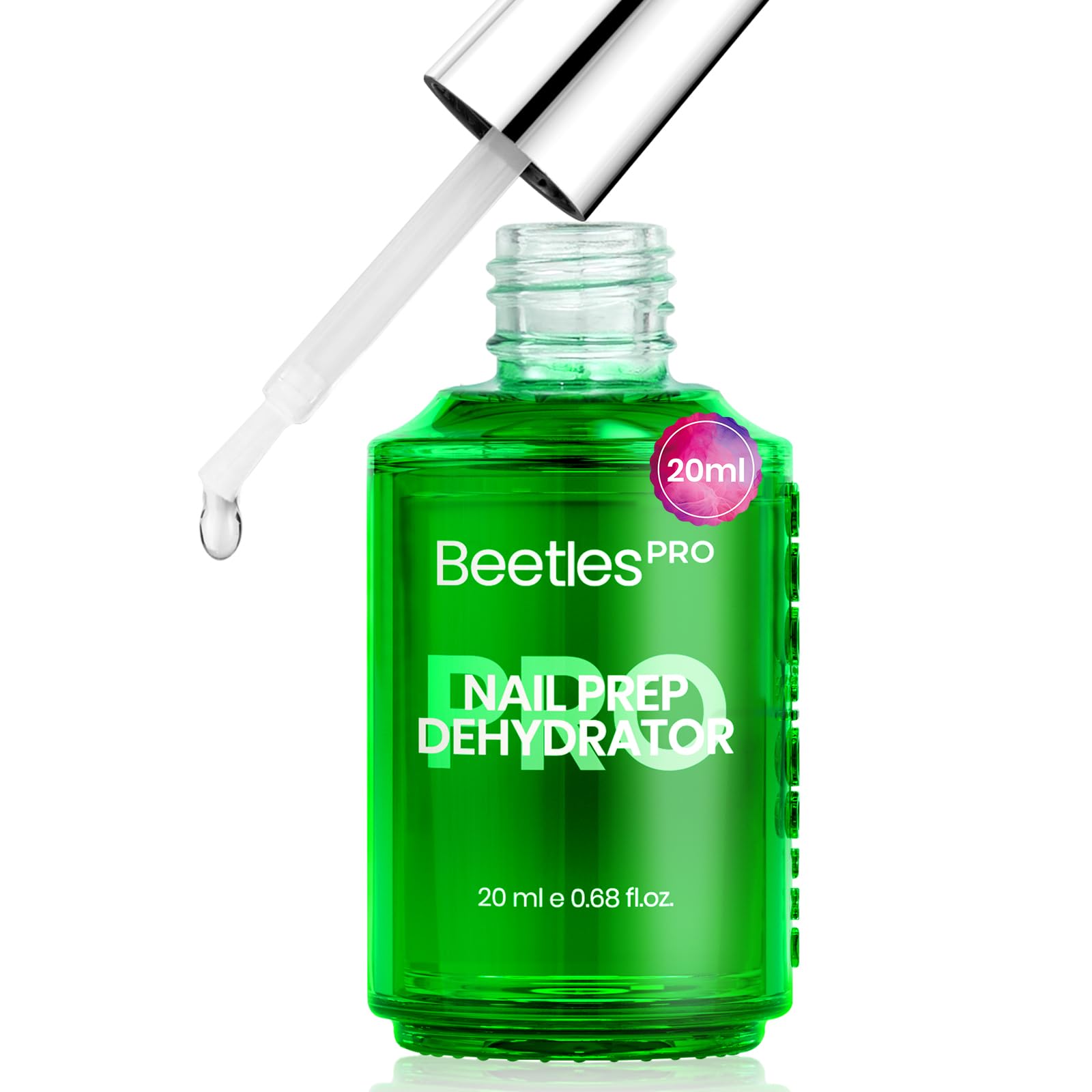 Beetles Nail Prep Dehydrator bottle ready, creates a clean surface for better adhesion.