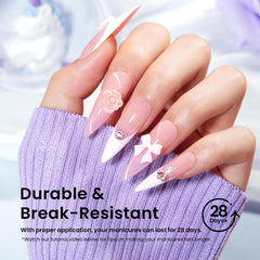 Pre-shaped tips reduce filing for faster manicures