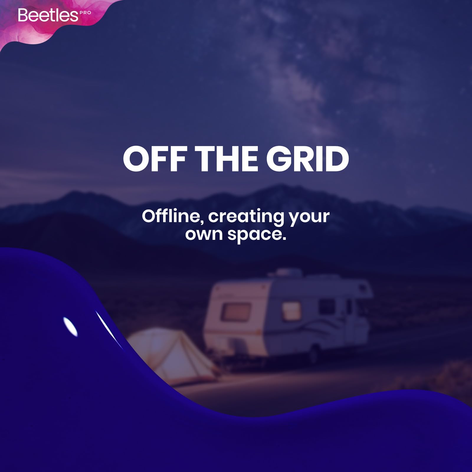 20ml Beetles Pro navy blue gel polish bottle on display