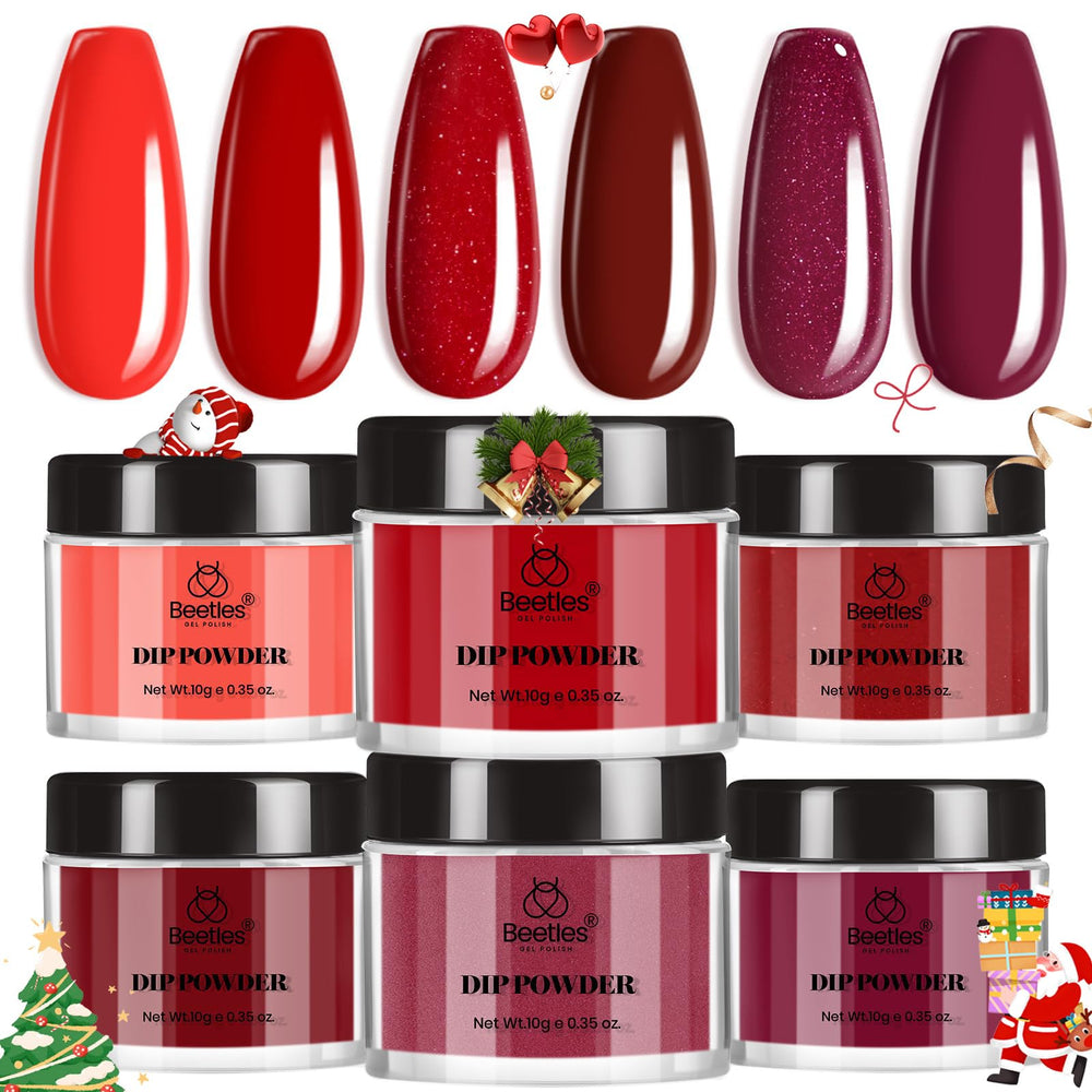 Beetles Red Dip Powder Kit packaging recyclable and compact for travel