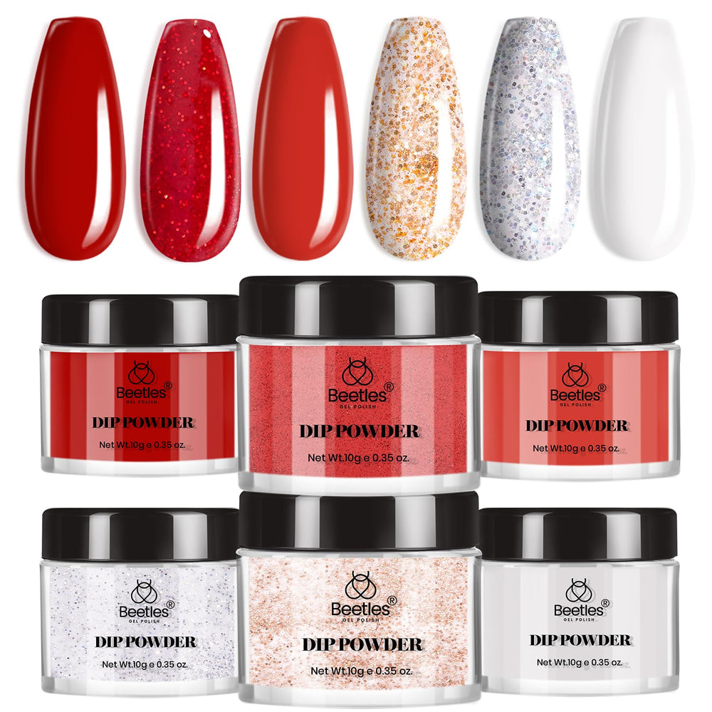 Beetles Gel Polish red dip powder nails for bold at-home manicure