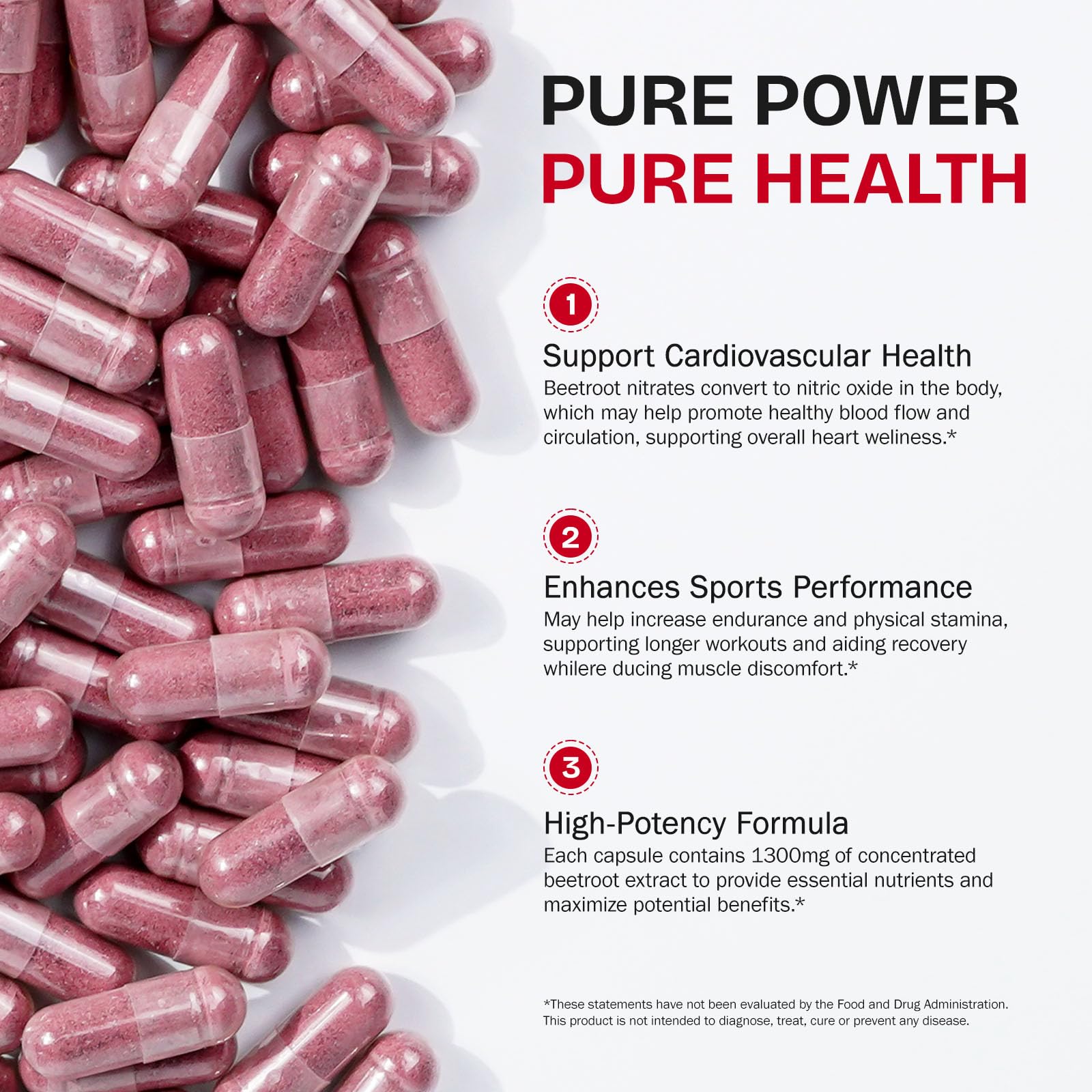 Energy support from beetroot supplement in bottle