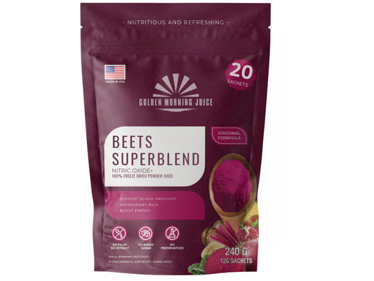 Front label of Beets Superfoods Blended Powder Juice