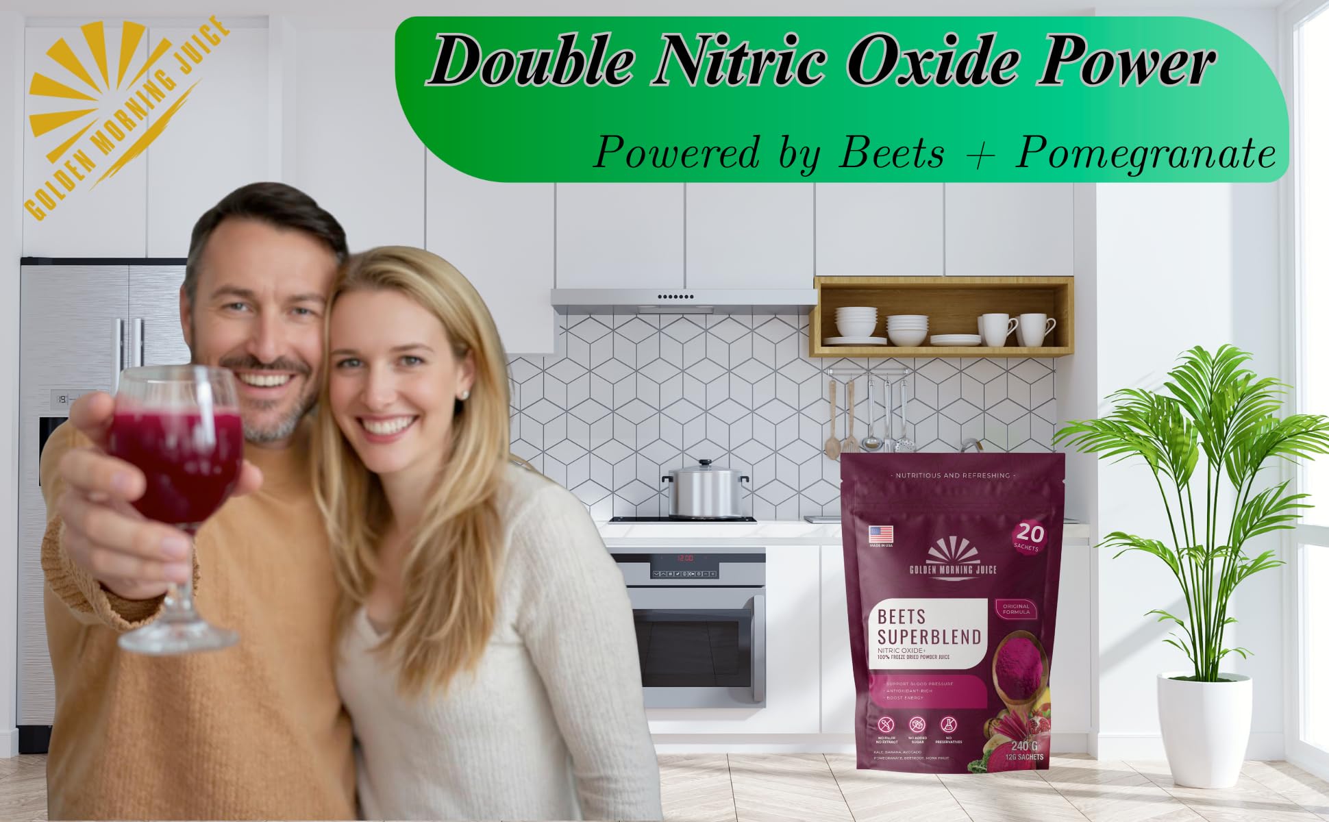 Nutrition facts panel for Beets Superfoods Blended Powder Juice