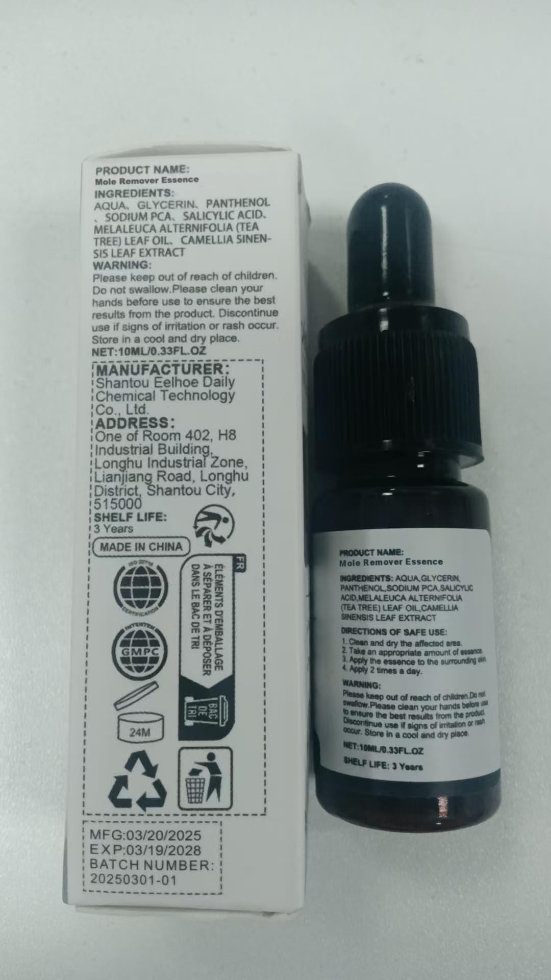 Befada ingredients like salicylic acid and green tea extract for skin support.