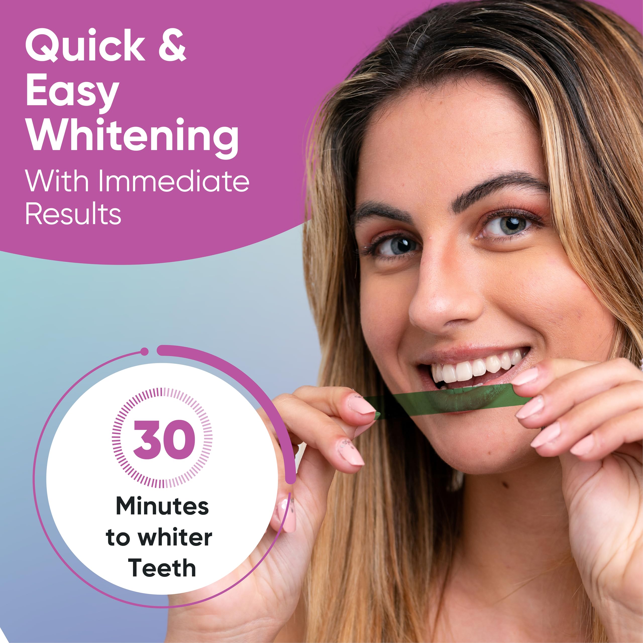 Before and after whitening result