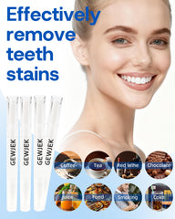 Before and after results from using the whitening pen