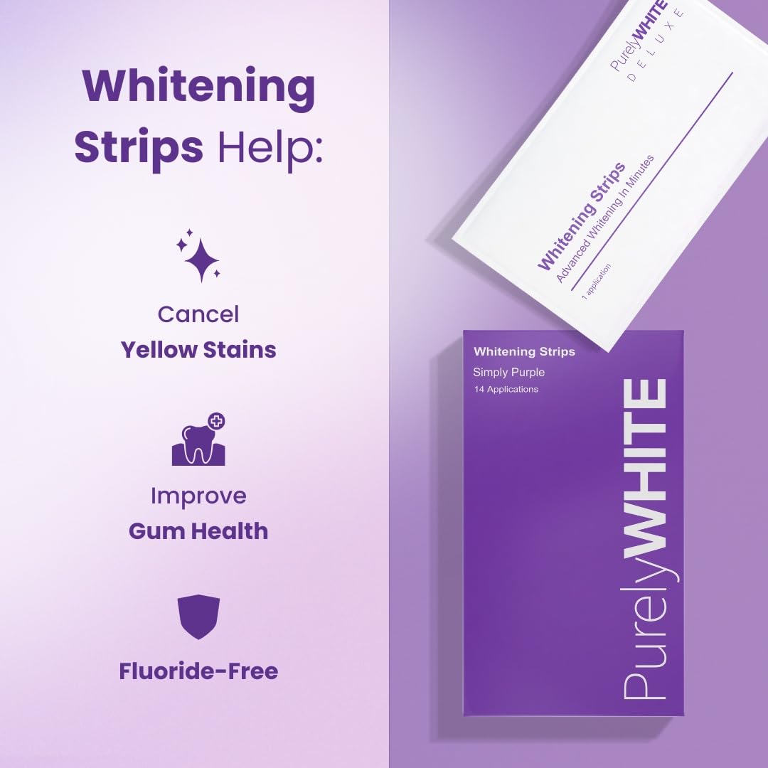 Before and after whitening results