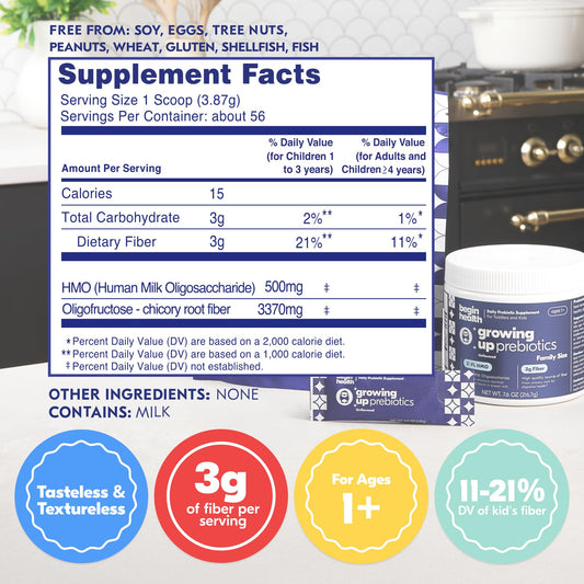 2'-FL HMO formula label on product package