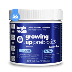 Begin Health Growing Up Prebiotics for Kids 56-Pack packaging