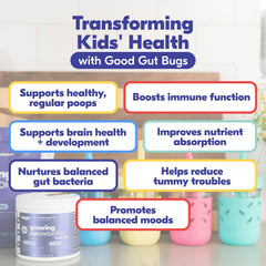 Digestive health benefits for kids with prebiotics