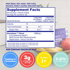 Begin Health Growing Up prebiotics dissolving in water for easy drinks.