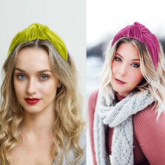 BEGOOD velvet headband knot detail for a chic party look
