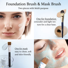 BEILI multi-tasker foundation brush blends liquid, cream, and concealer for a flawless finish.