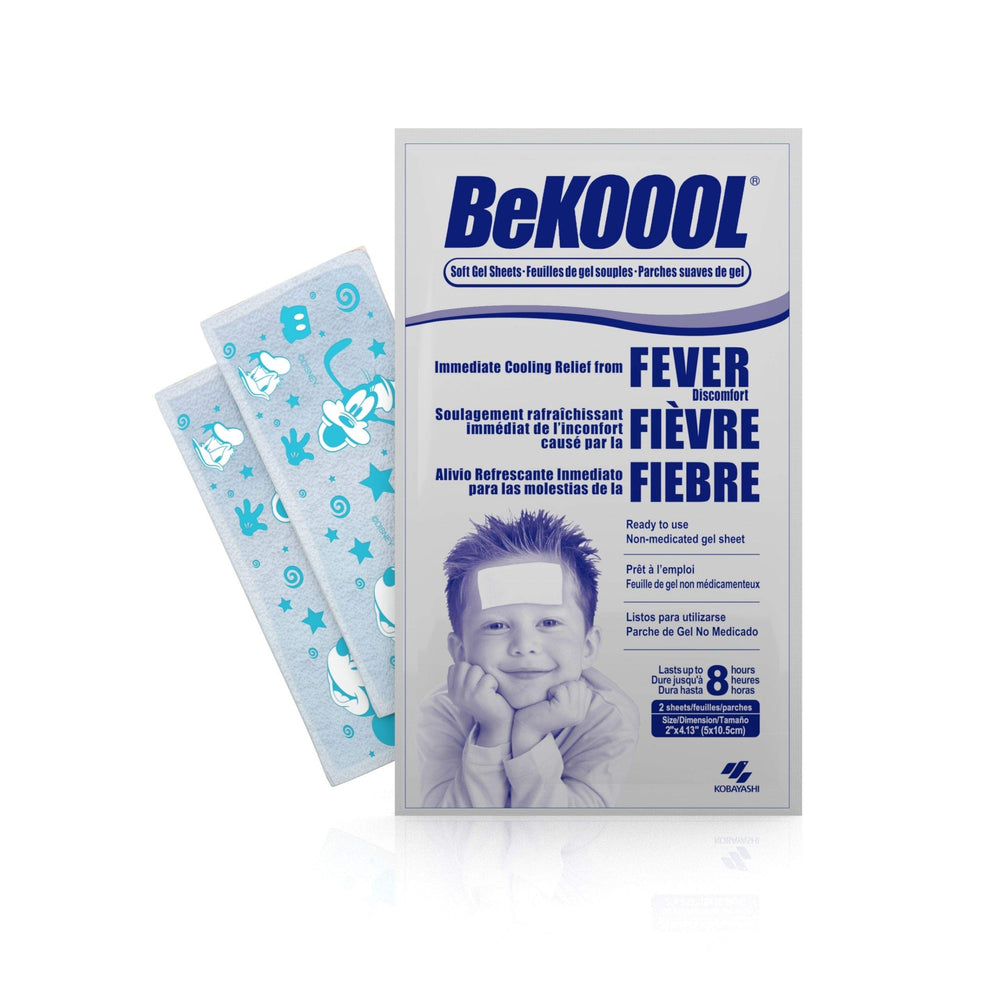 Close-up of BeKOOOL Gel Sheet on a child's forehead