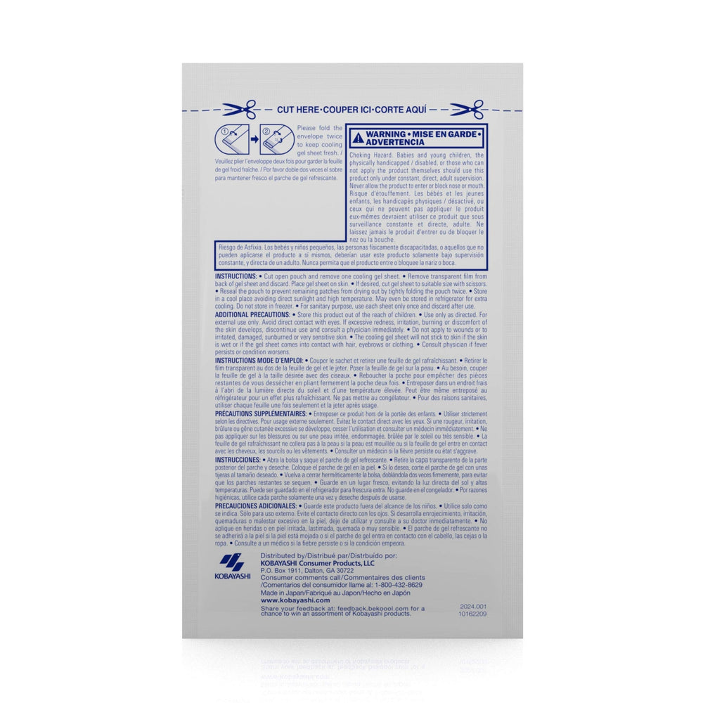 BeKOOOL Kids Gel Sheets cooling action on skin