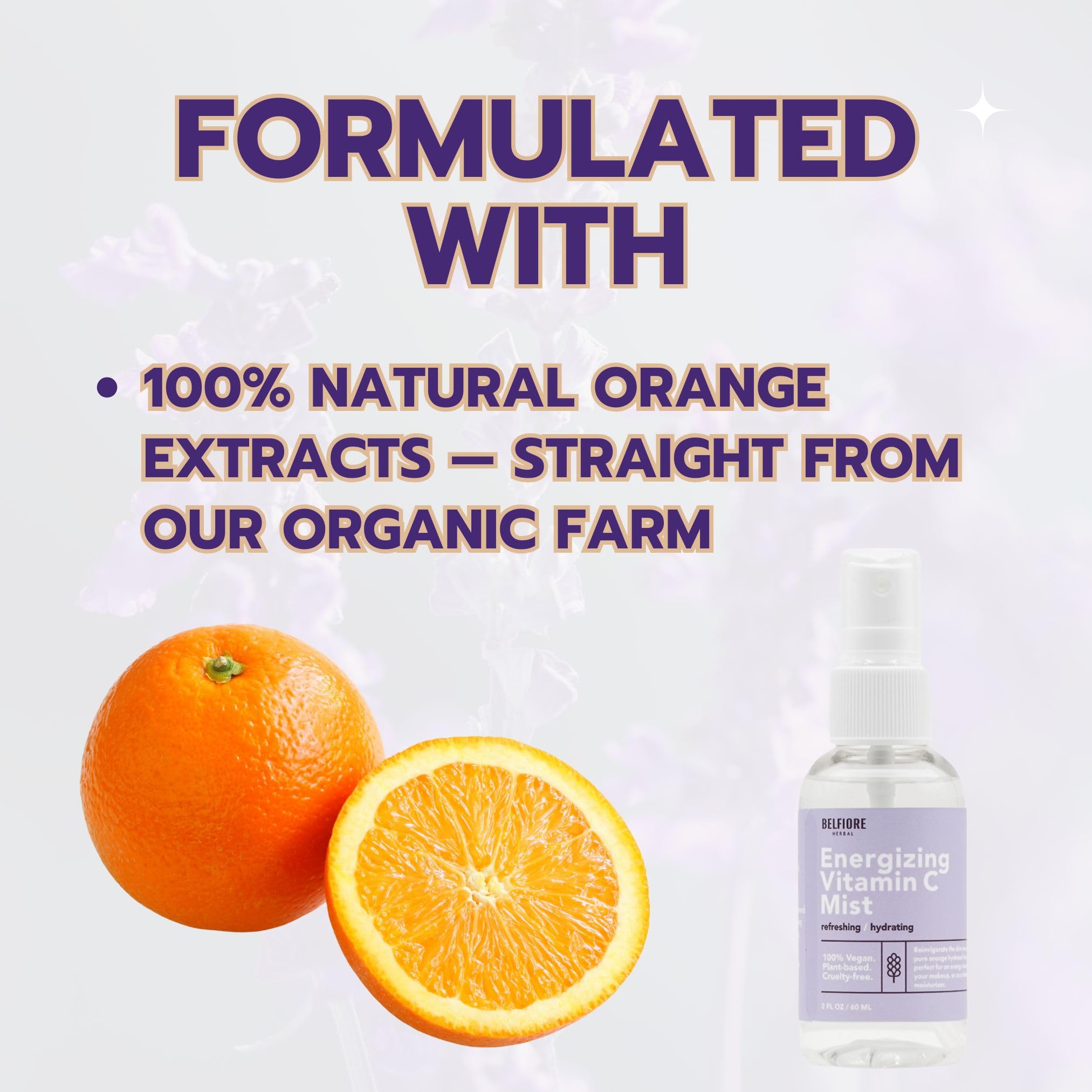 Belfiore Herbal Vitamin C mist label and packaging for gift-ready self-care.