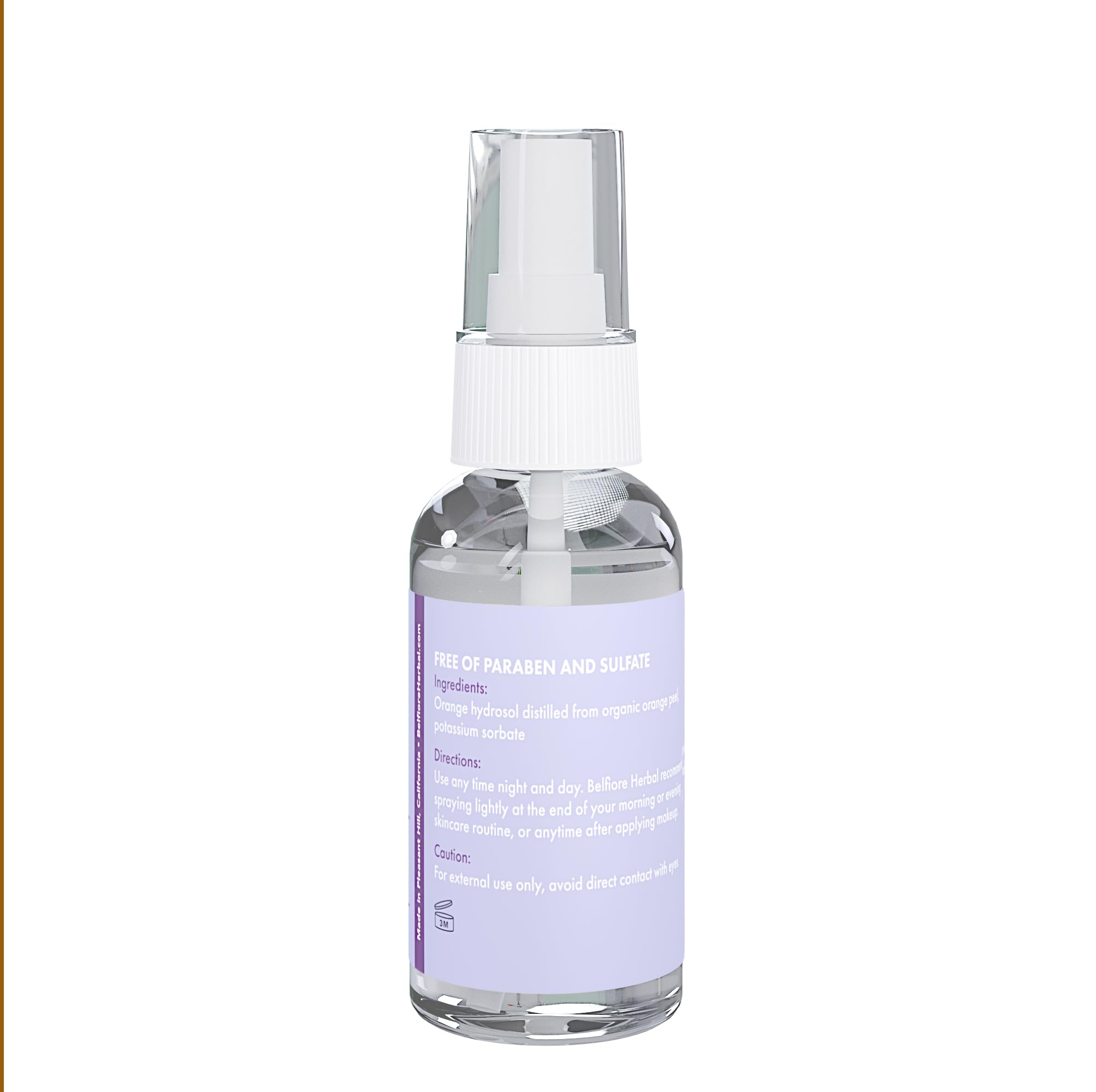 Belfiore Herbal Vitamin C mist nozzle close-up for even, gentle application.
