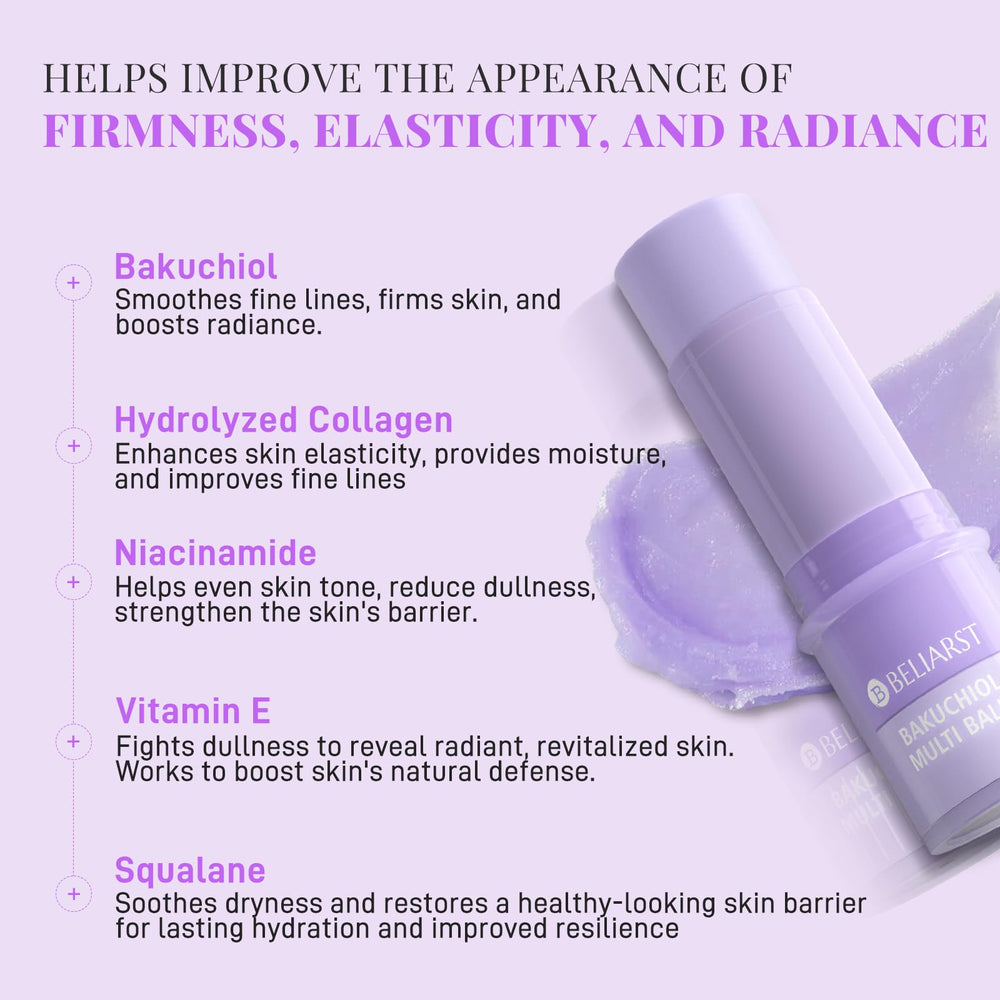 BELIARST Bakuchiol Eye Balm Stick close-up shows smooth finish on fine lines