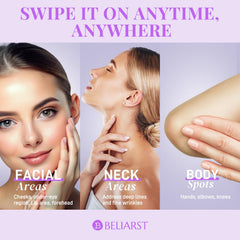 BELIARST Bakuchiol Eye Balm Stick swatch demonstrates hydrating texture