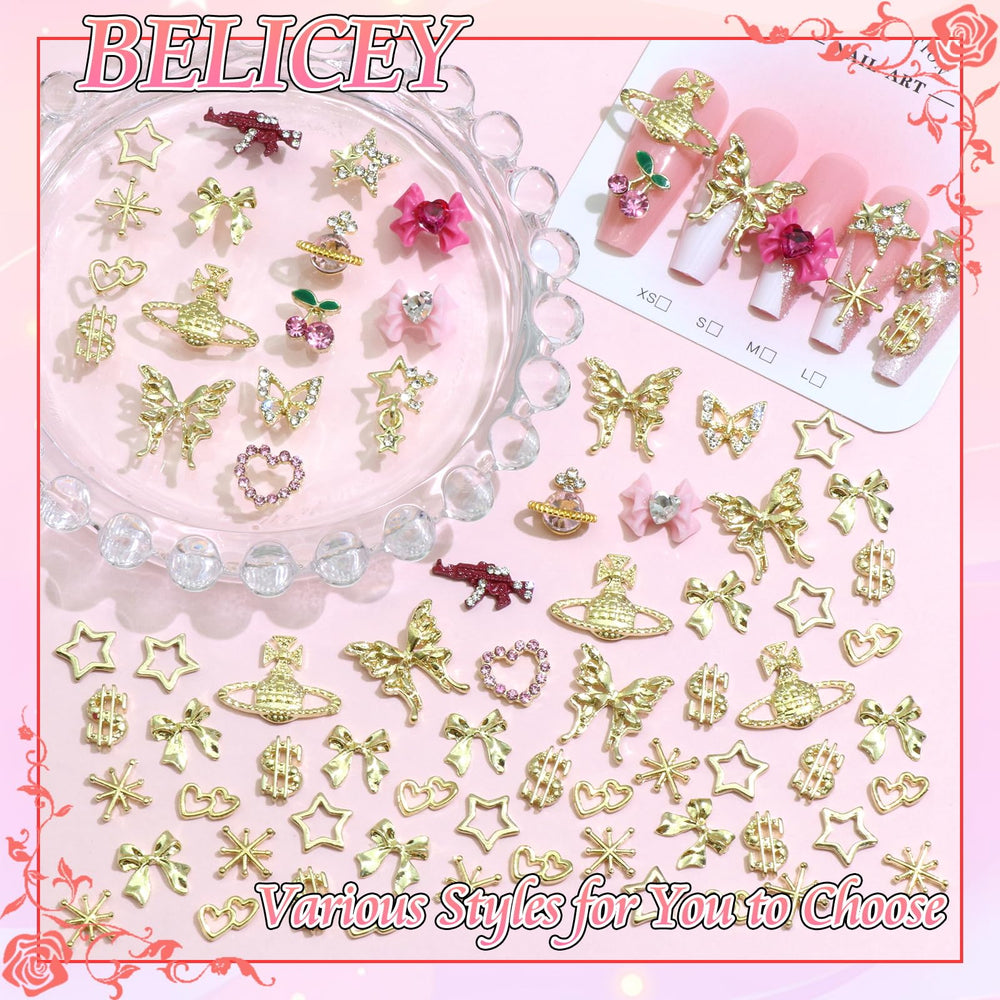 BELICEY dollar charms offer chic glam accents.