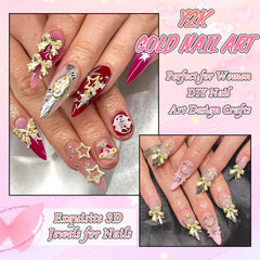 BELICEY alloy gun charms add edgy nail detail.