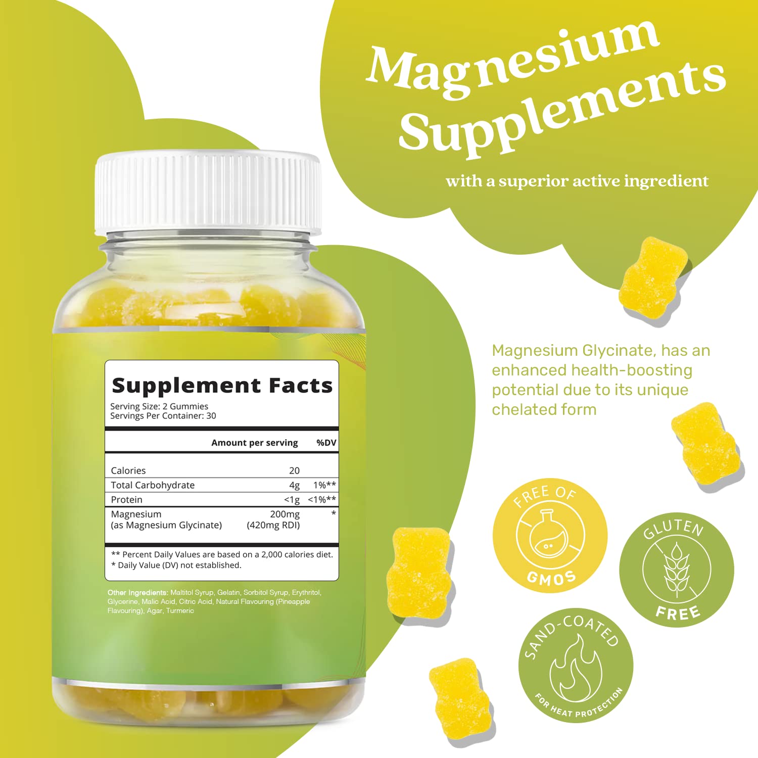 BeLive Magnesium Gummies 200mg 60-count packaging