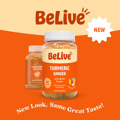 Nutrition details showing turmeric and ginger per serving
