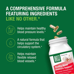 Close-up of Bell Blood Pressure Formulation 60caps bottle label