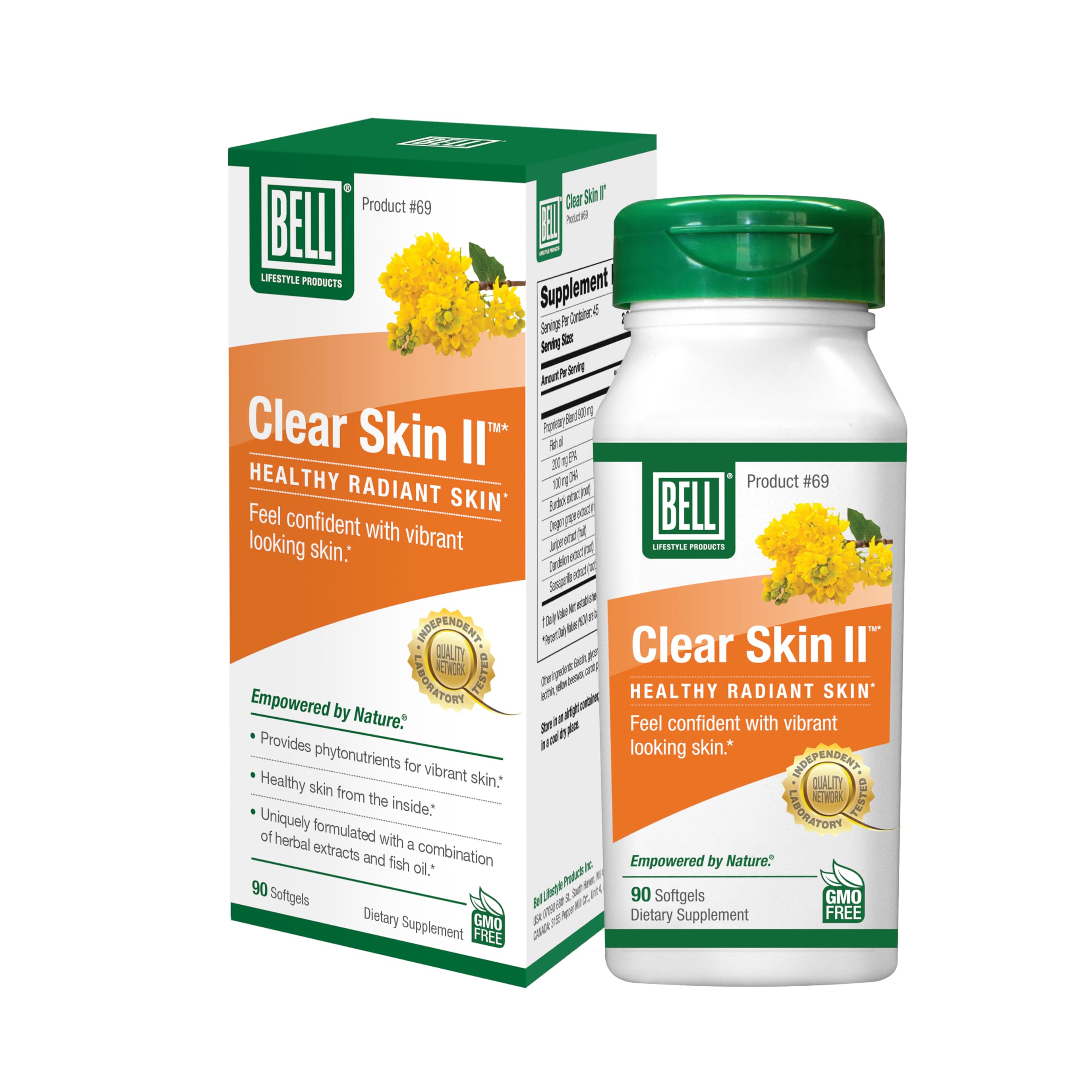 Bell Clear Skin Lifestyle product bottle label