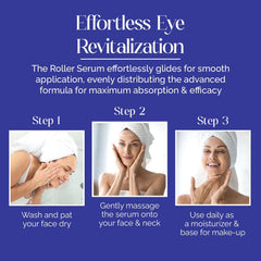 Bella Beauty Collagen & Peptides Serum applied to cheeks for hydration.