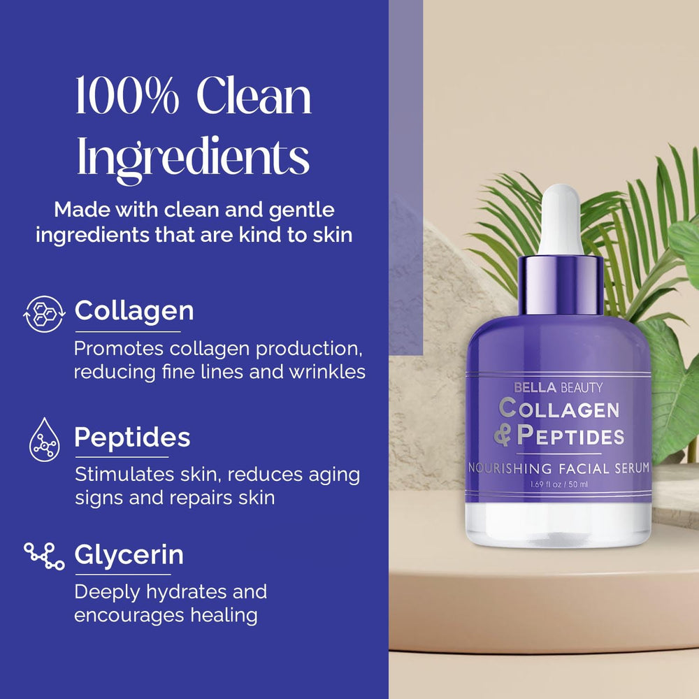Bella Beauty serum application moment demonstrates quick absorption.