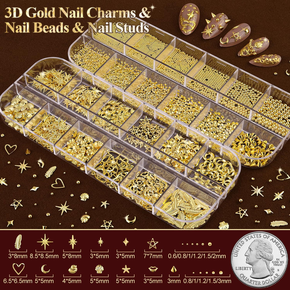 BELLEBOOST nail beads caviar and studs offer texture and sparkle options