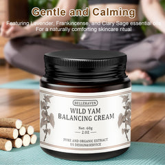 BelleHaven Wild Yam Cream with wild yam ingredient emphasizes natural plant-based formulation.
