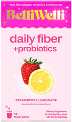 Belli Welli Daily Fiber stickpack front view Strawberry Lemonade