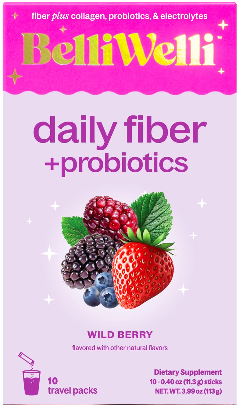 Belli Welli Daily Fiber main image – Wild Berry flavor, 10 count