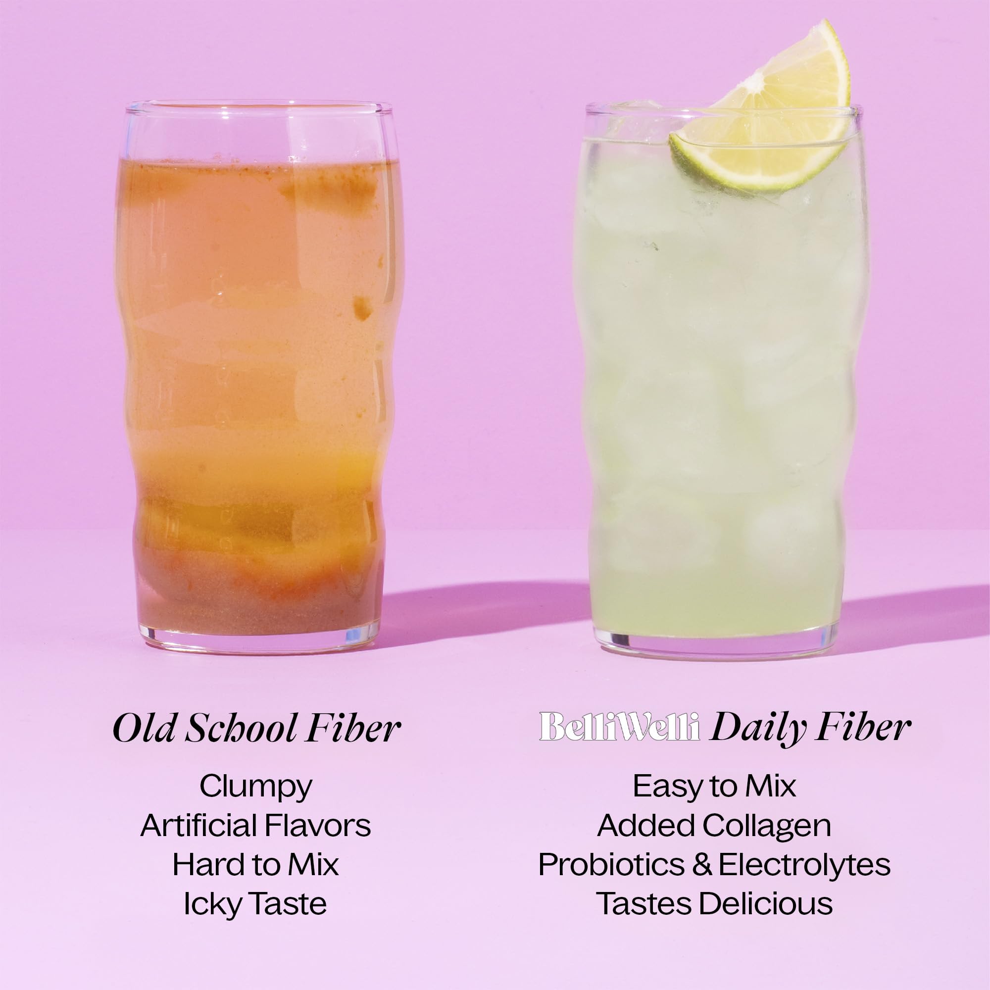 Fiber dissolved in water showing easy mix and texture