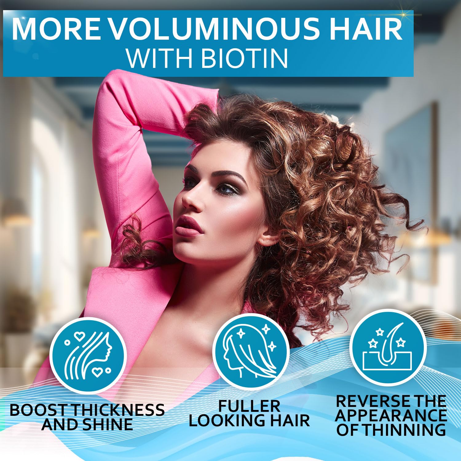 Bellisso anti-frizz heat protector image for smoother, shinier hair.