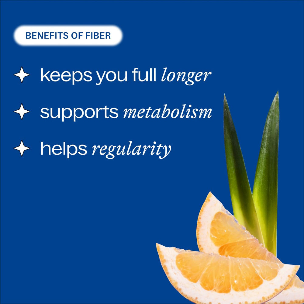 Gut health illustration showing fiber benefits