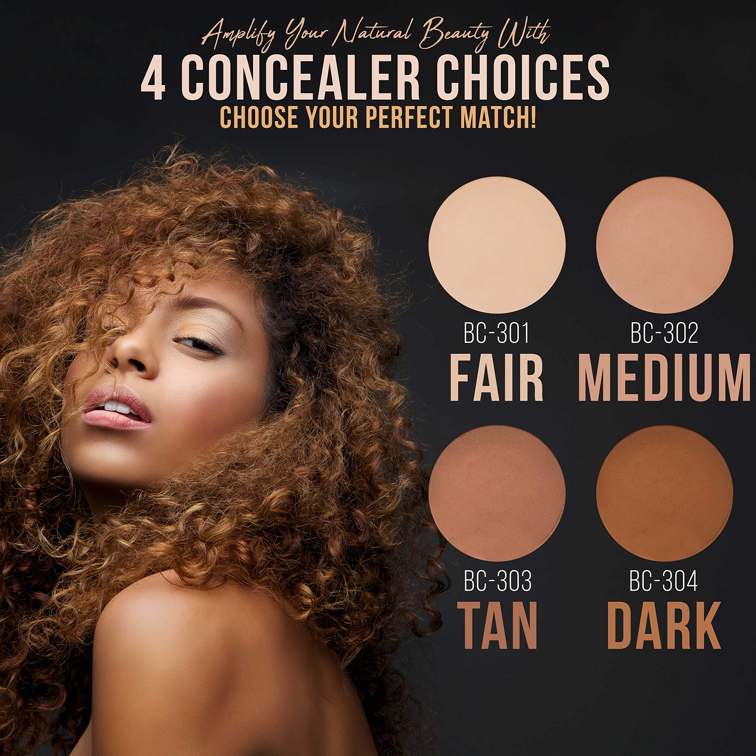 Belloccio concealer application tools closeup shows sponge and brush use for easy blending.